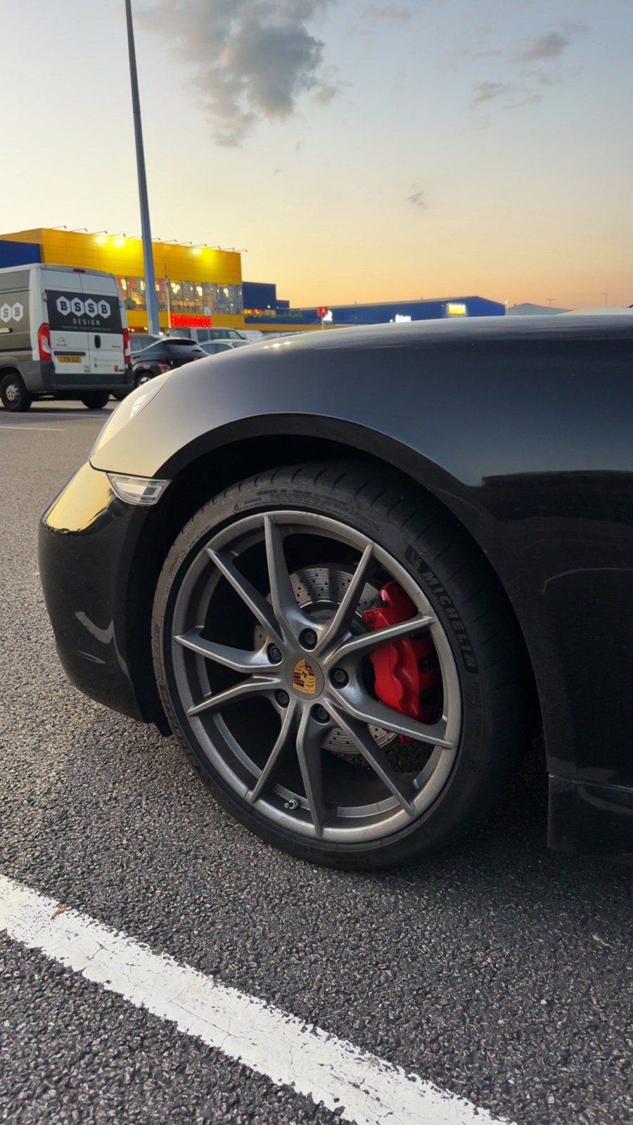 Porsche wheel and Michelin tyre