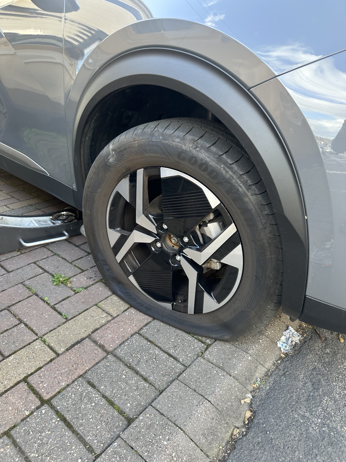 Tyre and alloy wheel close-up