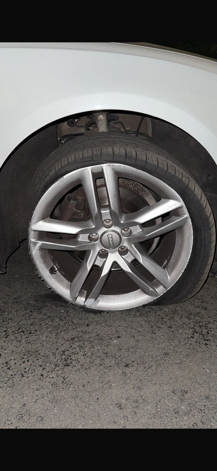Audi alloy wheel and tyre